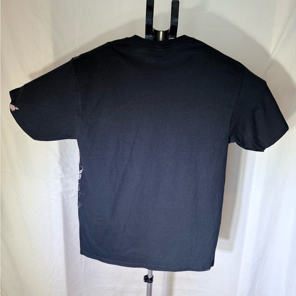 Port & Company Black & Pink Tie Dye Short Sleeve Tee Crew Neck Casual Size Large - Picture 2 of 3